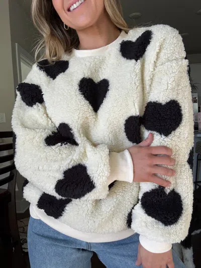 1 The Woman Warm Heart Sweatshirt In Black