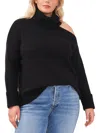 1.STATE PLUS WOMENS CUT-OUT KNIT TURTLENECK SWEATER