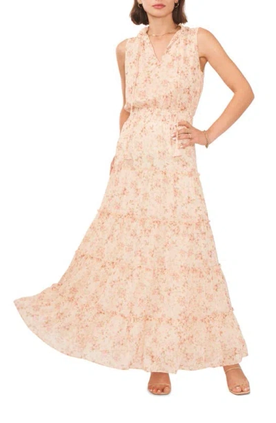 1.state Sleeveless Tiered Maxi Dress In Petal Pink