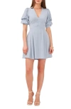 1.state Tiered Bubble Sleeve Dress In Dusty Blue
