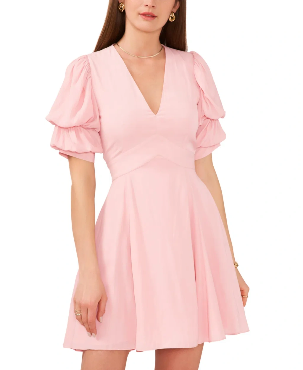 1 state linen dress 1.STATE Women's Scoop-Neck Full-Circle Linen-Blend Mini Dress