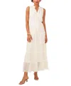 1.state Women's Sleeveless Tie V-neck Smocked-waist Maxi Dress In New Ivory