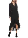 1.state 1. State Long Sleeve High Low Dress In Black
