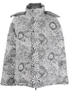 10 Corso Como Abstract-print Hooded Puffer Jacket In White