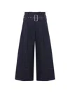 10 Corso Como Belted Trousers In Blue