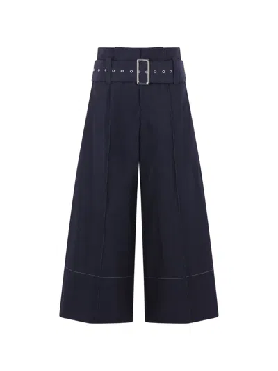 10 Corso Como Belted Trousers In Blue