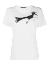 10 Corso Como Bird-print Cotton T-shirt In White