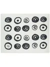 10 Corso Como Circles-print Linen Towel (55cm X 70cm) In Weiss