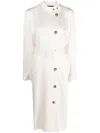 10 Corso Como Double-breasted Belted Satin Coat In White