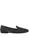 10 Corso Como Embroidered-symbols Loafers In Black