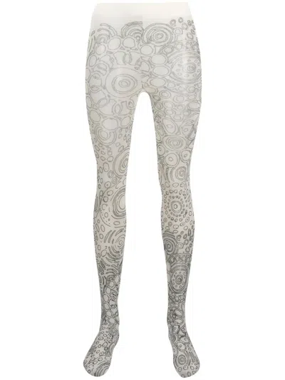 10 Corso Como Ethnic-print Tights In Neutrals