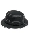 10 Corso Como Floral-jacquard Bucket Hat In Black