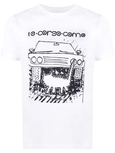 10 Corso Como Graphic Print Short-sleeved T-shirt In White