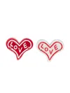 10 Corso Como Heart-shaped Sneaker Patches In Red