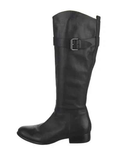 Pre-owned 10 Corso Como Leather Riding Boots In Black
