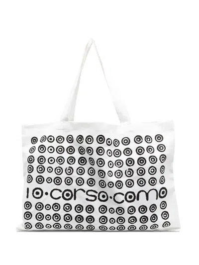 10 Corso Como Logo-print Shopping Bag In White