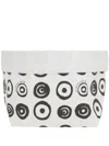 10 Corso Como Medium Circles-print Paper Basket (15cm) In Weiss