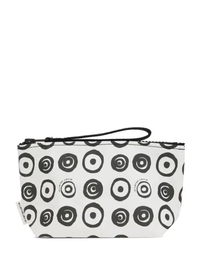 10 Corso Como Signature Circles-print Wash Bag In Weiss