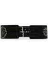 10 Corso Como Studded Suede Belt In Black