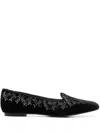 10 Corso Como X Castañer Hojas Velvet Slippers In Black