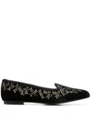 10 Corso Como X Castañer Hojas Velvet Slippers In Black