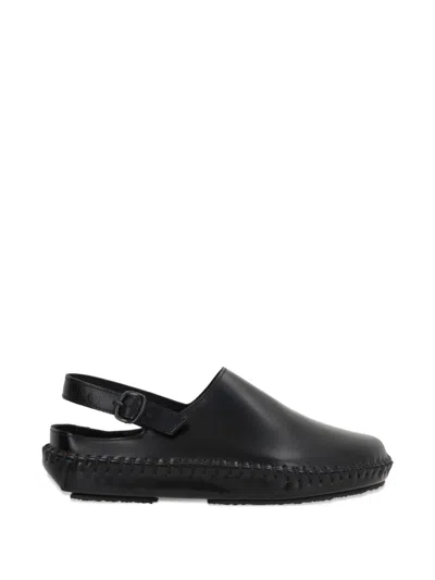 10 Corso Como X Hereu Stitch-detailing Leather Mules In Black