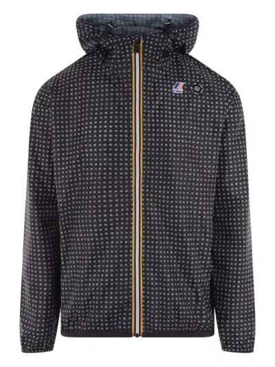 10 Corso Como X K-way Le Vrai 3.0 Claude Hooded Logo-print Jacket In Black
