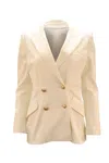 10 Crosby By Derek Lam Derek Lam 10 Crosby Rodeo Blazer In White Cotton In Beige