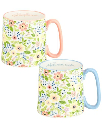 10 Strawberry Street Bella 2pc Mother's Day Coffee Mug Set In Multi