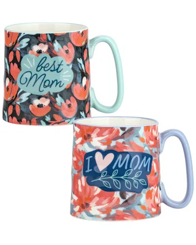 10 Strawberry Street Bella 2pc Mother's Day Coffee Mug Set In Multi