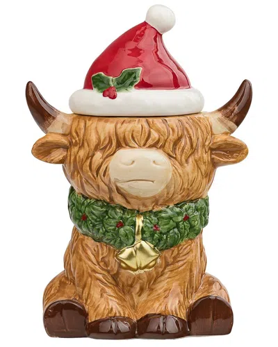 10 STRAWBERRY STREET 10 STRAWBERRY STREET CHRISTMAS COW CANISTER