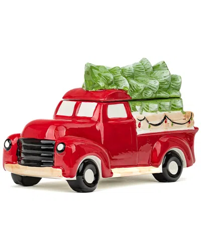 10 Strawberry Street Christmas Truck Cookie Jar In Multi