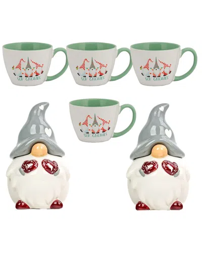 10 STRAWBERRY STREET 10 STRAWBERRY STREET GNOME COCOA SERVING SET - 2 MINI CANISTERS & 4 S'UP GNOMIES MUGS