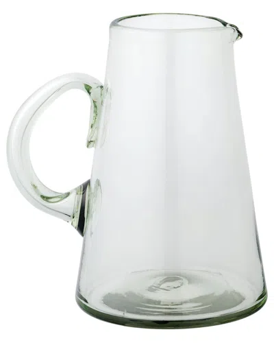 10 Strawberry Street Handblown Mexican Glass Pitcher In Transparent