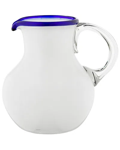 10 Strawberry Street Leon Mexican Glassware Pitcher In White