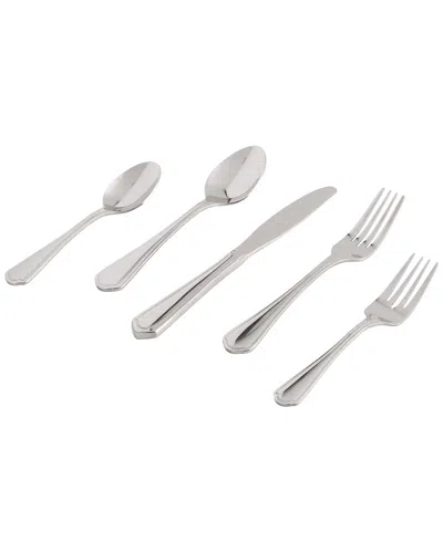 10 Strawberry Street Lincoln 20pc Flatware Set In White