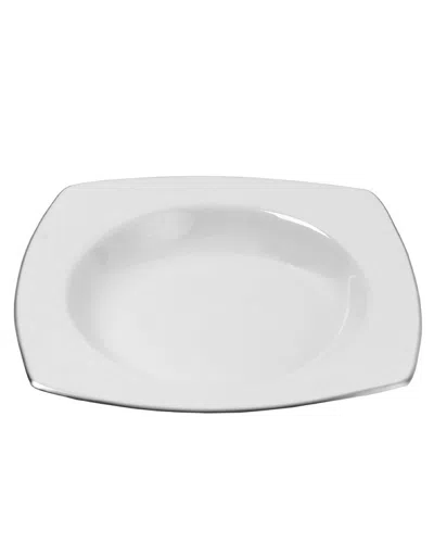 10 Strawberry Street Lotus Set Of 6 9in Rimmed Soup Bowls In White