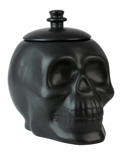 10 Strawberry Street Matte Black Ceramic Skull Coo