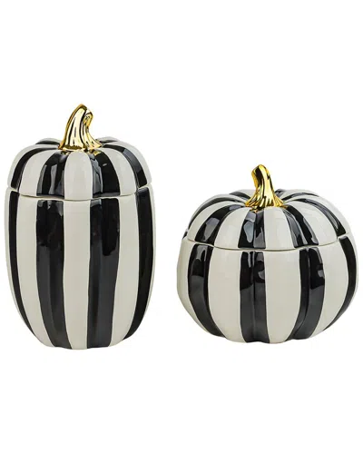 10 Strawberry Street Pumpkin Patch Graduated Gourd In Black