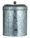 10 Strawberry Street Puppy Paws Galvanized Metal Dog Treat Canister In Grey