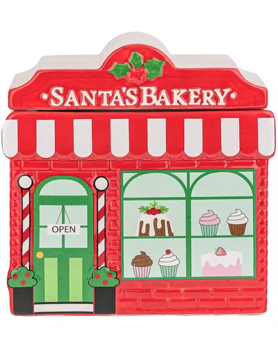 10 Strawberry Street Santa Café Canister In Red