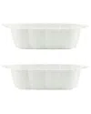 10 Strawberry Street Autum Vines Loaf Pan Set Of In White
