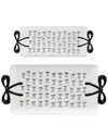 10 Strawberry Street Set Of 2 Black Bow Serving Tray In Black