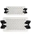 10 Strawberry Street Black Bow Serving Tray Set O