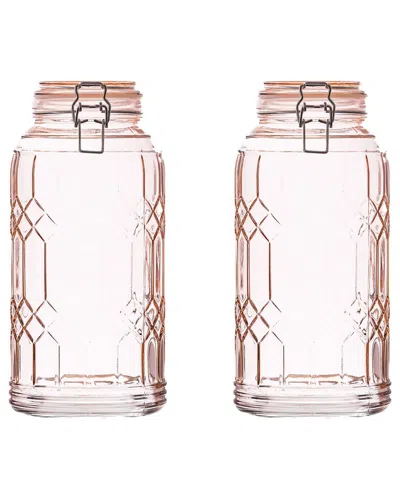 10 Strawberry Street Set Of 2 Bleeker Glass Canisters