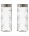 10 Strawberry Street Set Of 2 Crosby Glass Canisters