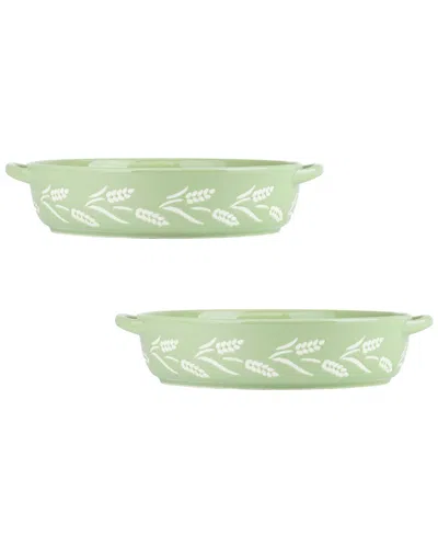 10 Strawberry Street Set Of 2 Harvest Wheat Round Baking Dishes In Neutral