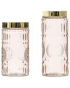 10 Strawberry Street Set Of 2 Logan Glass Canisters