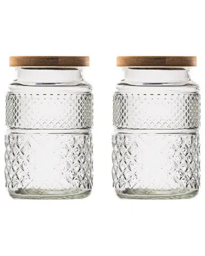 10 Strawberry Street Set Of 2 Randolph Glass Canisters