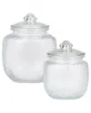 10 Strawberry Street Set Of 2 Rivington Glass Canisters